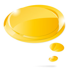 Abstract glossy speech bubbles