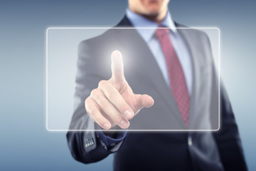 Man with Touchscreen