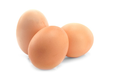 Fototapeta na wymiar eggs on a white