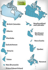 Karte von Kanada mit Grenzen