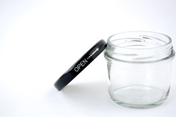 little glass bottle open