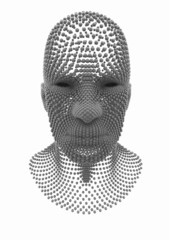 Human Head made of Spheres
