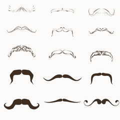 moustache Vector Set