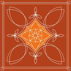 Folk Motif Design wall painting