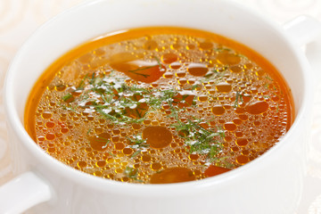 Fresh vegetable soup
