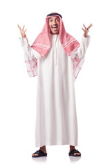 Arab man isolated on the white