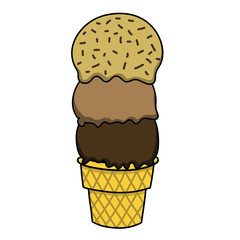 Ice cream Hand writing cartoon.