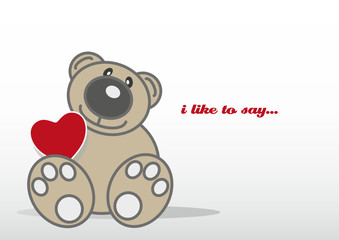 Teddybär Grußkarte