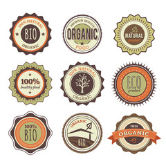 Set of Organic Badges