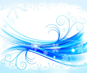 Abstract winter  floral background