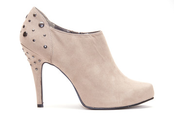 Brown High Heels Isolated on a White Background