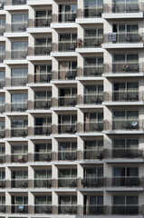 Pattern of hotel balconies