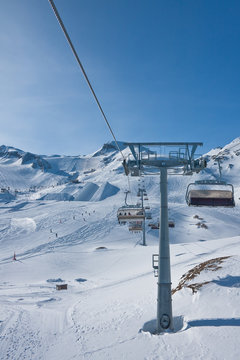 Ski resort of Kaprun, Kitzsteinhorn glacier. Austria