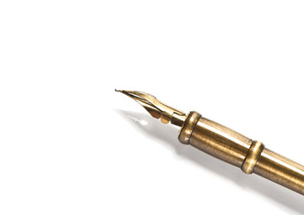 vintage ink pen isolated on white