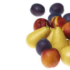 Fresh fruits isolated on white background