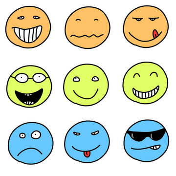Smileys - vector emotion faces