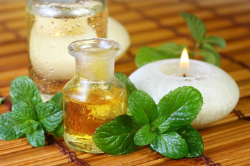 Wohltuende Aromaöle und Minze