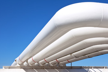 Industrial pipe with gas and oil and water