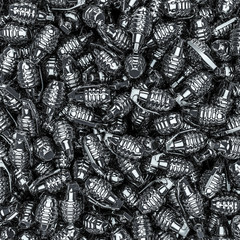 Silver grenades background