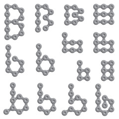 Abstract Letter B - Chain Sign Set