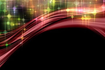 fantastic christmas wave design with glowing stars