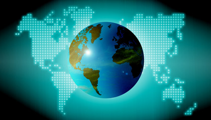 abstract world technology background