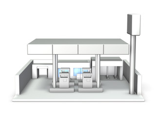 Architectural Model of gas station