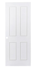 Plain white door isolated