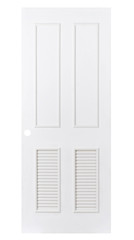 Plain white door on white