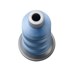 Cone thread textile from nature in light blue