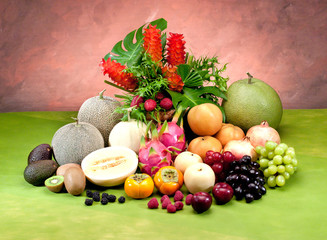 Colorful variety of worldwide fruits better for health