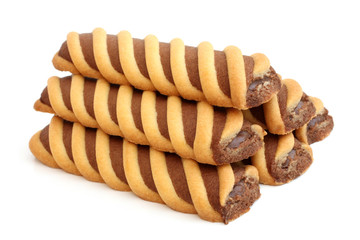 Cookies with chocolate cream