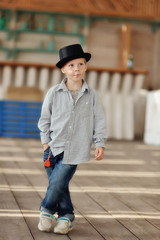  boy, casual, caucasian, cheerful, child, color,  expression, fa