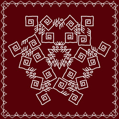 Folk Motif Design wall painting