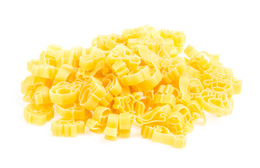 Raw yellow Italian pasta