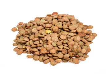 Lentils Isolated on White Background