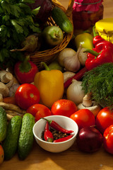 Fresh vegetables on the table