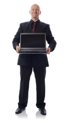 suit with laptop