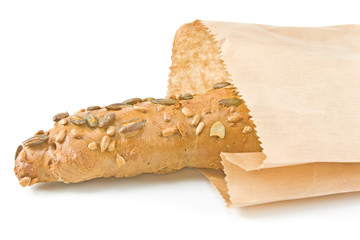 Integral roll in paper bag