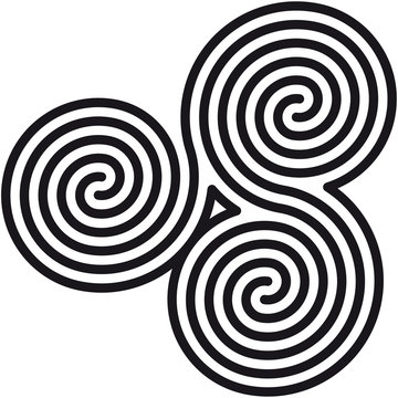 Celtic double spirals labyrinth (Labyrinth keltische Spiralen)