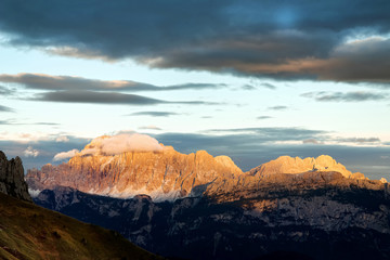 Dolomiti - gruppo del Civetta, Italia.