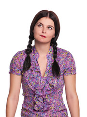Fototapeta premium Thoughtful girl