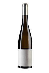 Glass bottle on white background