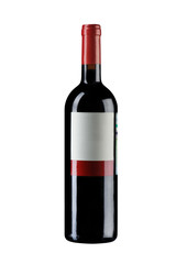 Glass bottle on white