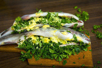 Two raw trouts