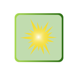 green icon of sun