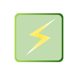 green icon of lightning