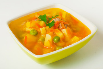 soup with meatball