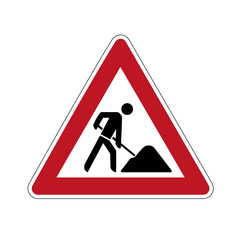 Schild Achtung Baustelle