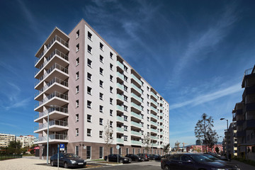 Modern and new apartment buildings